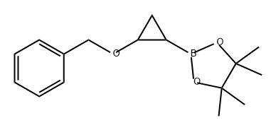 1,3,2-Dioxaborolane, 4,4,5,5-tetramethyl-2-[2-(phenylmethoxy)cyclopropyl]- Struktur