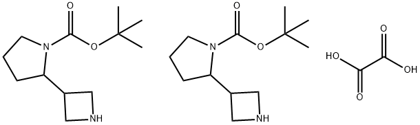 1-Pyrrolidinecarboxylic acid, 2-(3-azetidinyl)-, 1,1-dimethylethyl ester, ethanedioate (2:1) Struktur