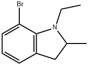 7-Bromo-1-ethyl-2,3-dihydro-2-methyl-1H-indole Struktur