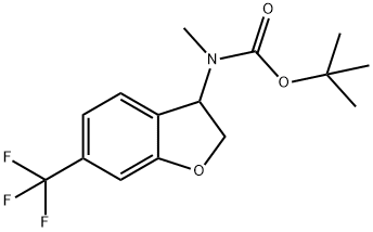 1,1-Dimethylethyl N-[2,3-dihydro-6-(trifluoromethyl)-3-benzofuranyl]-N-methylcarbamate Struktur