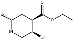 Ethyl (2R,4R,5R)-5-hydroxy-2-methyl-4-piperidinecarboxylate Struktur