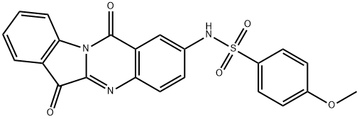 Benzenesulfonamide, N-(6,12-dihydro-6,12-dioxoindolo[2,1-b]quinazolin-2-yl)-4-methoxy- Structure