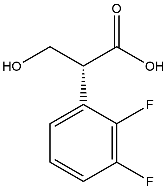 Benzeneacetic acid, 2,3-difluoro-α-(hydroxymethyl)-, (αR)- Struktur