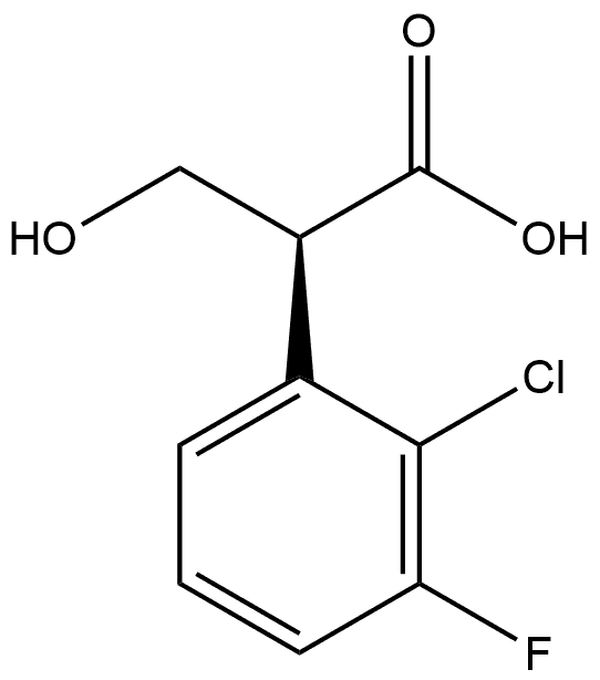 Benzeneacetic acid, 2-chloro-3-fluoro-α-(hydroxymethyl)-, (αS)- Structure