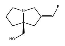 1H-Pyrrolizine-7a(5H)-methanol, 2-(fluoromethylene)tetrahydro-, (2Z,7aS)- Struktur