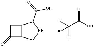 3-Azabicyclo[3.2.0]heptane-2-carboxylic acid, 6-oxo-, 2,2,2-trifluoroacetate (1:1) Struktur