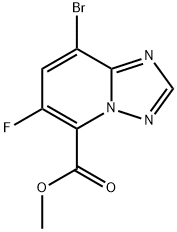 [1,2,4]Triazolo[1,5-a]pyridine-5-carboxylic acid, 8-bromo-6-fluoro-, methyl ester Struktur