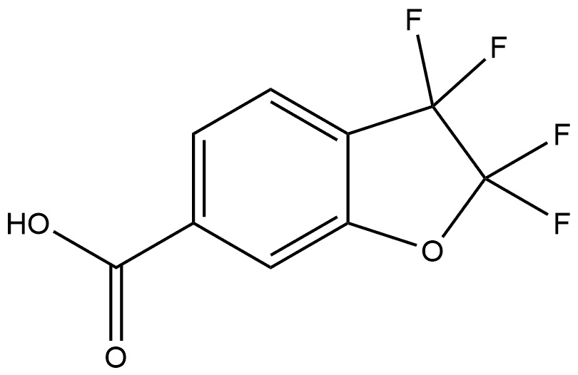 2,2,3,3-Tetrafluoro-2,3-dihydro-6-benzofurancarboxylic acid Struktur