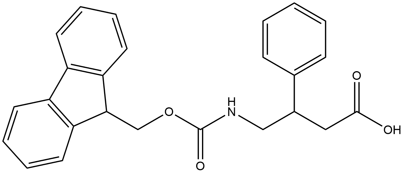 Benzenepropanoic acid, β-[[[(9H-fluoren-9-ylmethoxy)carbonyl]amino]methyl]- Struktur