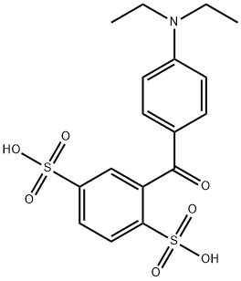 1,4-Benzenedisulfonic acid, 2-[4-(diethylamino)benzoyl]- Struktur