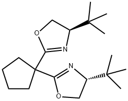 Oxazole, 2,2'-cyclopentylidenebis[4-(1,1-dimethylethyl)-4,5-dihydro-, (4R,4'R)- Struktur