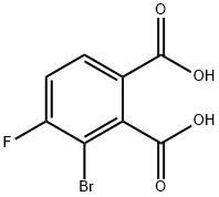 1,2-Benzenedicarboxylic acid, 3-bromo-4-fluoro- Struktur