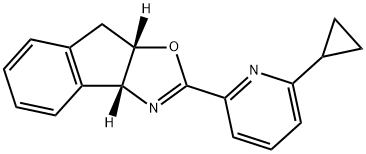 8H-Indeno[1,2-d]oxazole, 2-(6-cyclopropyl-2-pyridinyl)-3a,8a-dihydro-, (3aR,8aS)- Struktur