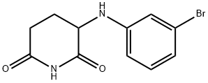 2,6-Piperidinedione, 3-[(3-bromophenyl)amino]- Struktur