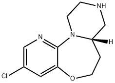 6H-Pyrazino[1,2-d]pyrido[3,2-b][1,4]oxazepine, 3-chloro-7,7a,8,9,10,11-hexahydro-, (7aS)- Struktur