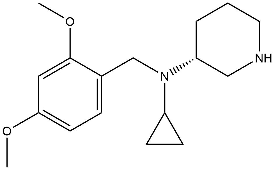 (R)-N-cyclopropyl-N-(2,4-dimethoxybenzyl)piperidin-3-amine Struktur