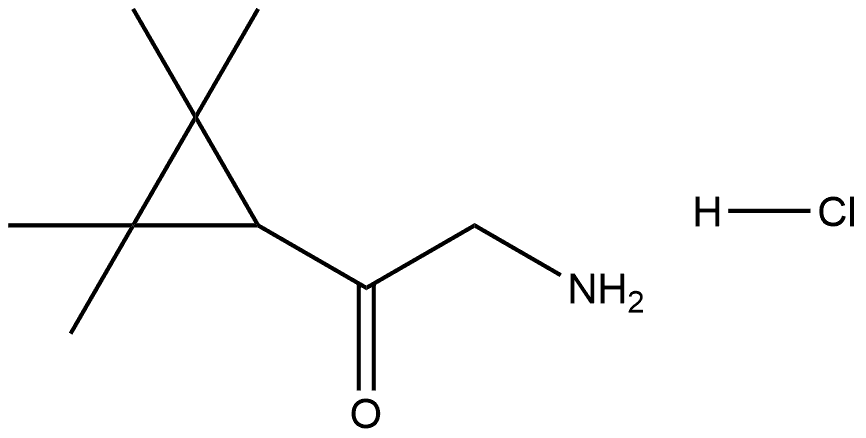 2-amino-1-(2,2,3,3-tetramethylcyclopropyl)ethan-1-one hydrochloride Struktur