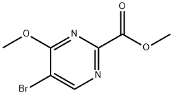 Methyl 5-bromo-4-methoxy-2-pyrimidinecarboxylate Struktur