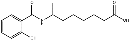 7-[(2-Hydroxybenzoyl)amino]octanoic acid Struktur