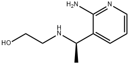 Ethanol, 2-[[(1R)-1-(2-amino-3-pyridinyl)ethyl]amino]- Structure