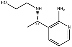 Ethanol, 2-[[(1S)-1-(2-amino-3-pyridinyl)ethyl]amino]- Struktur