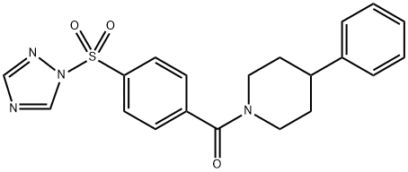 Methanone, (4-phenyl-1-piperidinyl)[4-(1H-1,2,4-triazol-1-ylsulfonyl)phenyl]- Struktur