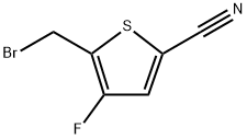 5-(Bromomethyl)-4-fluorothiophene-2-carbonitrile Struktur