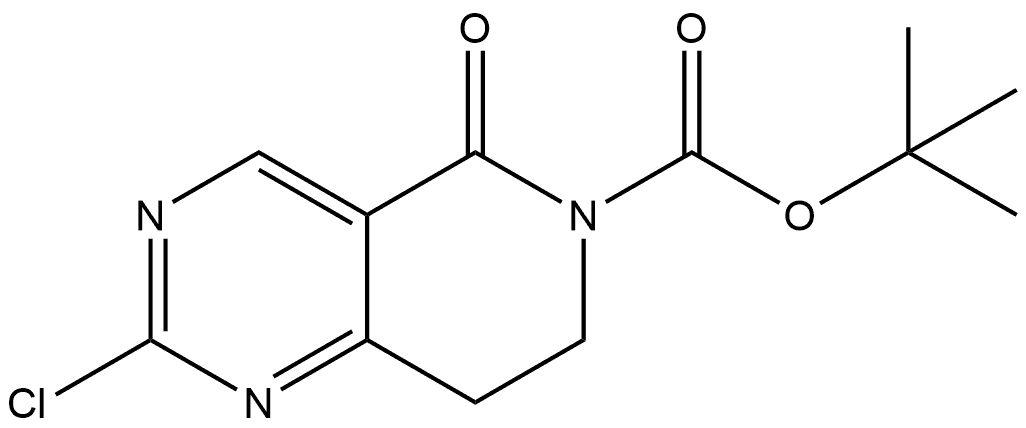 tert-butyl 2-chloro-5-oxo-7,8-dihydropyrido[4,3-d]pyrimidine-6-carboxylate Struktur