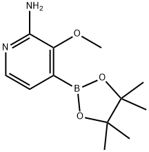 2-Pyridinamine, 3-methoxy-4-(4,4,5,5-tetramethyl-1,3,2-dioxaborolan-2-yl)- Struktur