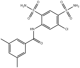 Benzamide, N-[2,4-bis(aminosulfonyl)-5-chlorophenyl]-3,5-dimethyl- Struktur