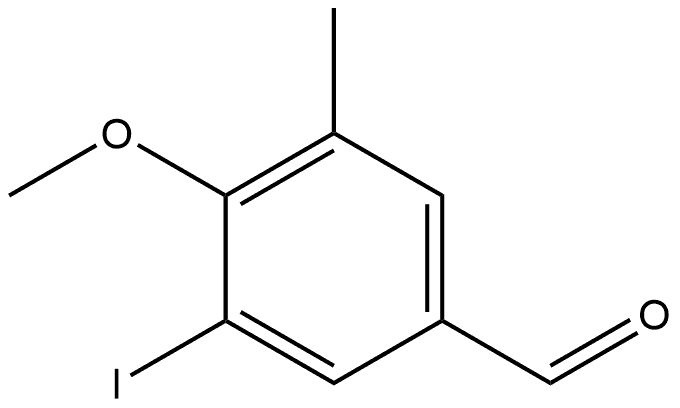 3-Iodo-4-methoxy-5-methyl-benzaldehyde Struktur