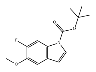 1H-Indole-1-carboxylic acid, 6-fluoro-5-methoxy-, 1,1-dimethylethyl ester Struktur