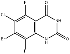 2,4(1H,3H)-Quinazolinedione, 7-bromo-6-chloro-5,8-difluoro- Struktur