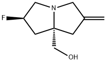 (2R,7aS)-2-Fluorotetrahydro-6-methylene-1H-pyrrolizine-7a(5H)-methanol Struktur