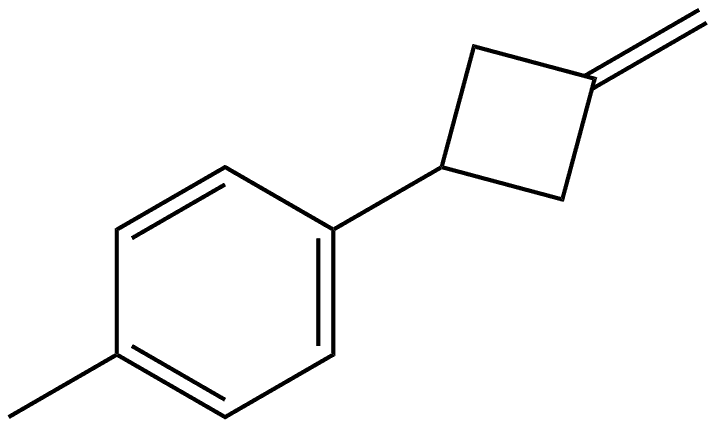 1-methyl-4-(3-methylenecyclobutyl)benzene Struktur