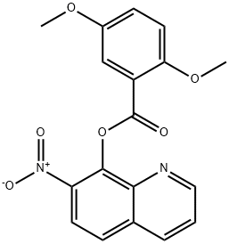 7-Nitro-8-quinolyl=2,5-dimethoxybenzoate Struktur