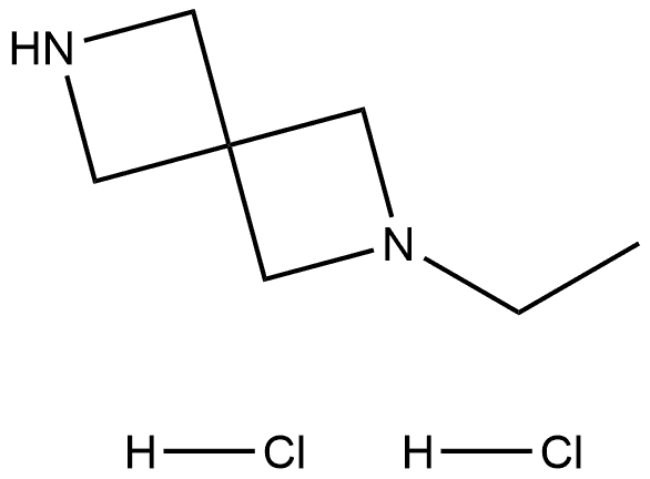 2,6-Diazaspiro[3.3]heptane, 2-ethyl-, hydrochloride (1:2) Struktur