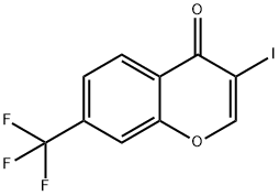 4H-1-Benzopyran-4-one, 3-iodo-7-(trifluoromethyl)- Struktur