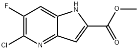 Methyl 5-chloro-6-fluoro-1H-pyrrolo[3,2-b]pyridine-2-carboxylate Struktur