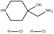 4-Piperidinol, 4-(aminomethyl)-, hydrochloride (1:2) Struktur