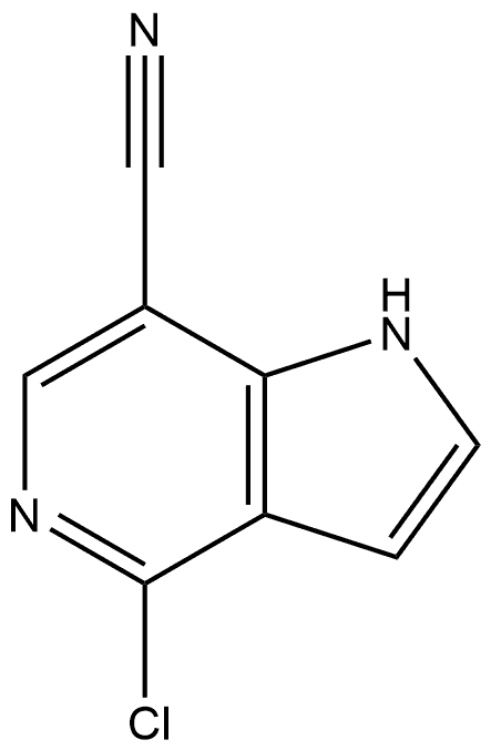 4-chloro-1H-pyrrolo[3,2-c]pyridine-7-carbonitrile Struktur