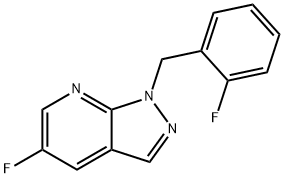 1H-Pyrazolo[3,4-b]pyridine, 5-fluoro-1-[(2-fluorophenyl)methyl]- Struktur