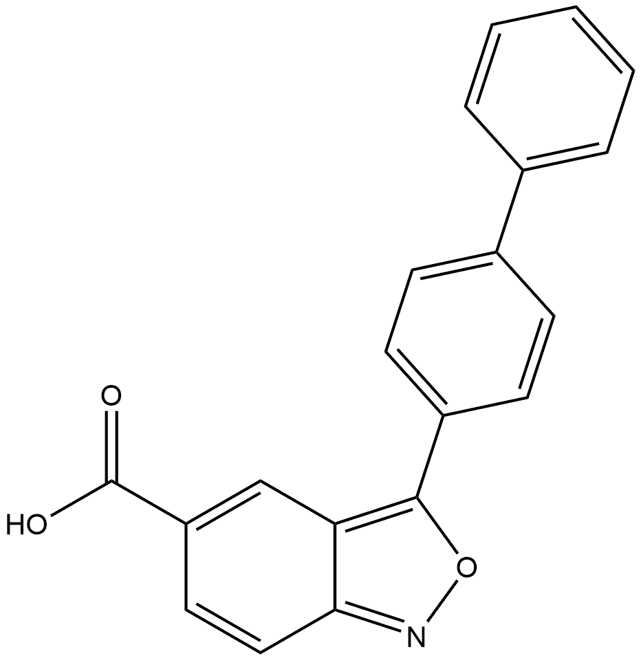 2,1-Benzisoxazole-5-carboxylic acid, 3-[1,1′-biphenyl]-4-yl- Struktur