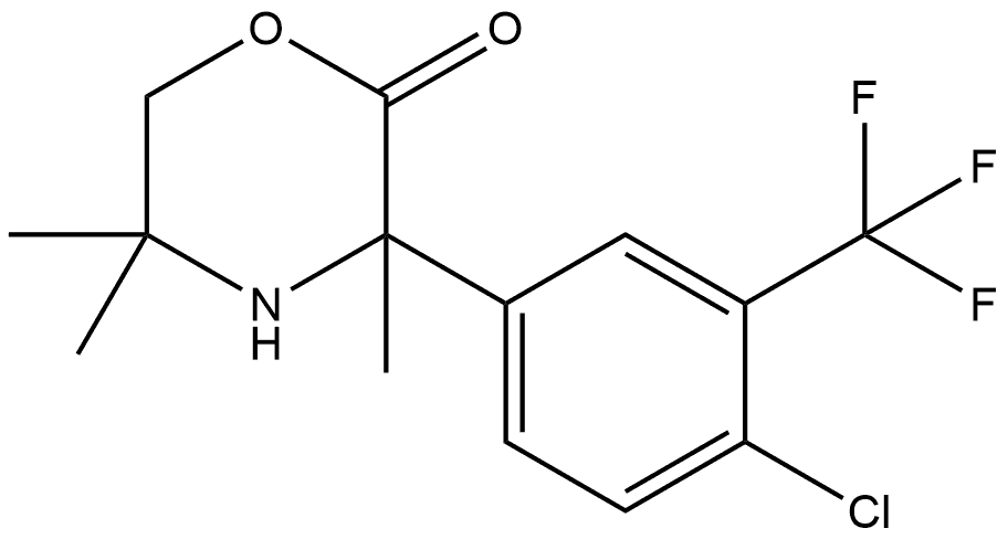 3-(4-chloro-3-(trifluoromethyl)phenyl)-3,5,5-trimethylmorpholin-2-one Structure