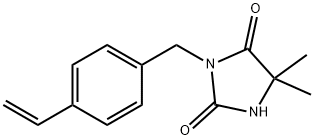 2,4-Imidazolidinedione, 3-[(4-ethenylphenyl)methyl]-5,5-dimethyl- Struktur