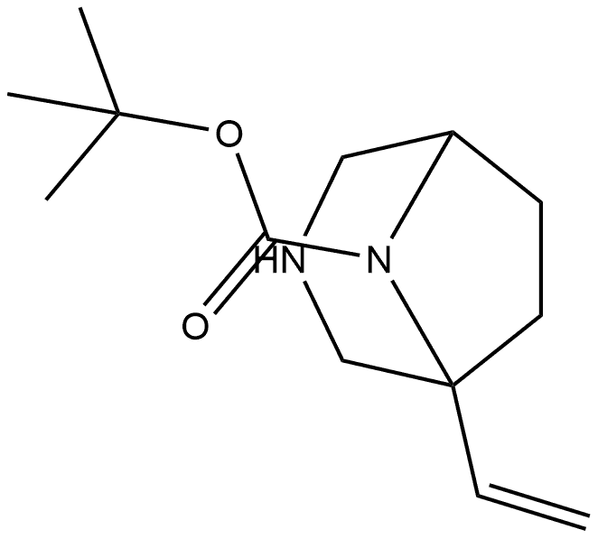 3,8-Diazabicyclo[3.2.1]octane-8-carboxylic acid, 1-ethenyl-, 1,1-dimethylethyl ester Struktur