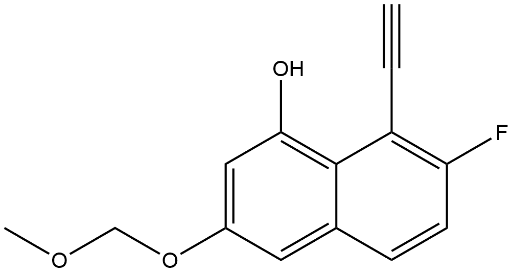 1-Naphthalenol, 8-ethynyl-7-fluoro-3-(methoxymethoxy)- Struktur