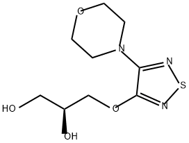 1,2-Propanediol, 3-[[4-(4-morpholinyl)-1,2,5-thiadiazol-3-yl]oxy]-, (2S)- Struktur