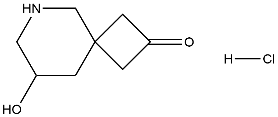 6-Azaspiro[3.5]nonan-2-one, 8-hydroxy-, hydrochloride (1:1) Structure