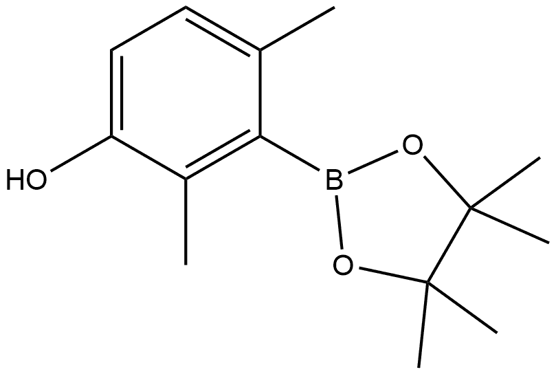 2,4-dimethyl-3-(4,4,5,5-tetramethyl-1,3,2-dioxaborolan-2-yl)phenol Struktur